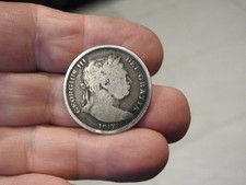1817 King George III Silver   COIN Half Crown Fair Worn Condition 13 . 4g