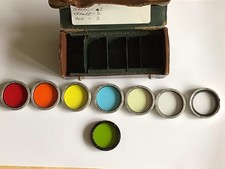 7 Genuine Rolleiflex (+1 other) Bay 1 Filters in case