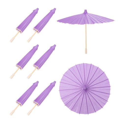 6pcs paper umbrellas - 6pcs, inch