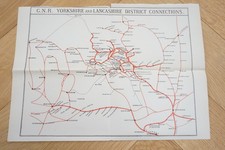 1914 Yorkshire & Lancashire Great Northern Railway Map 