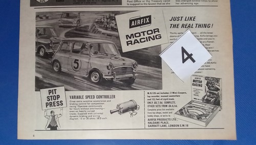 Airfix racing mini cooper - airfix, 1967