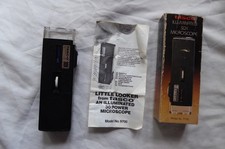Vintage TASCO 30x ILLUMINATED POCKET MICROSCOPE - LITTLE LOOKER Working  in Box
