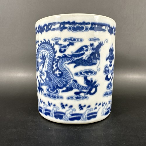 Blue white glazed porcelain - glazed,