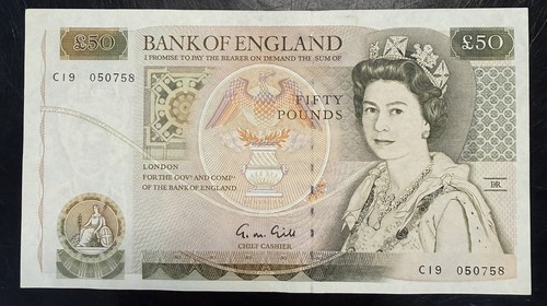 Old fifty pound note - old, £50