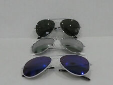 Rayflector Classic Aviater Sunglasses, Silver Frame