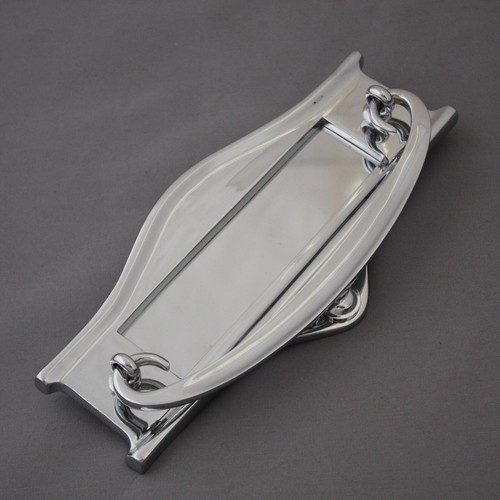 Art nouveau chrome letterbox - art,