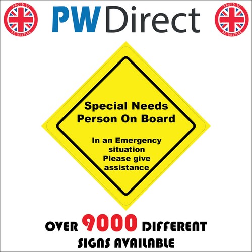 Sign special needs person - person, on