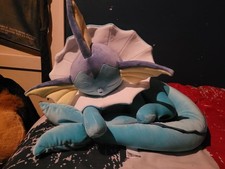 Large 18” Sleeping Vaporeon Pokemon Plush Toy Official Merchandise New With Tags
