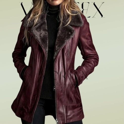 Women burgundy genuine - women's,
