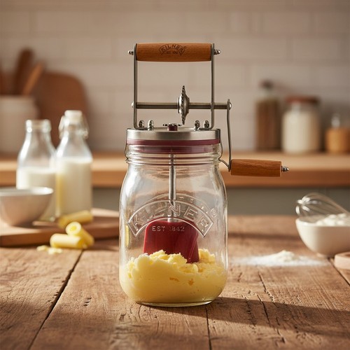 Classic glass butter churner - glass,