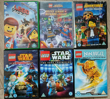 LEGO DVD Bundle (6 Films) Star Wars Ninjago Justice League LEGO Movie Kids