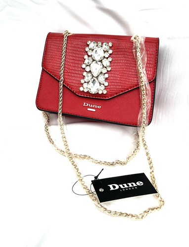 Dune london red clutch bag - red,