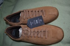 Men's MID BROWN LEATHER trainers BRAND NEW Size 8 (42)