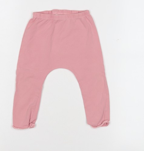 Next pink cotton baby leggings - pink,