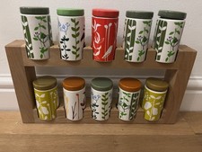 Habitat Madera and Herbert Scandi Spice Rack and Jars Retro RARE