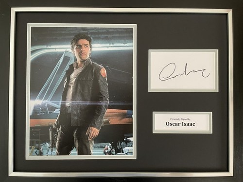 Signed framed oscar isaac poe - signed,
