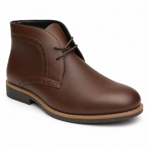 Mens leather chelsea brogue - mens,