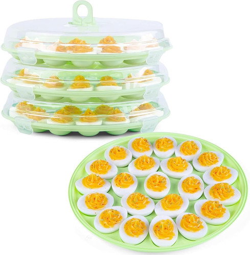 Deviled egg containers with - egg,