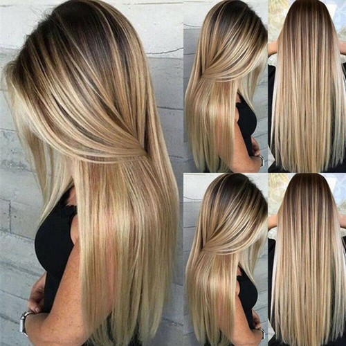 Ombre blonde women - real, long