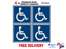 4 x DISABLED BLUE BADGE