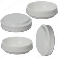 4 X LARGE WHITE CASTOR CUPS