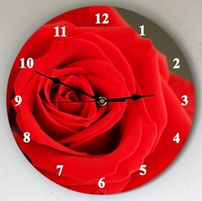 Red Rose Clock - Large 28cm