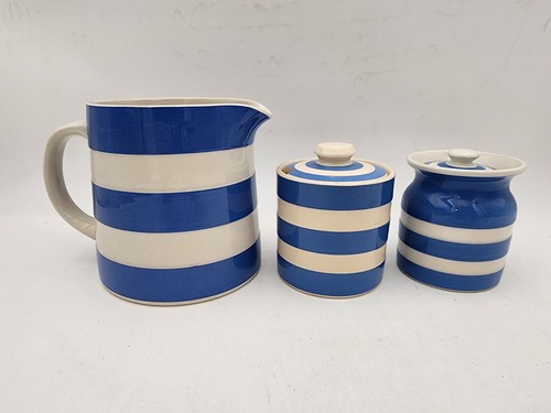 Green cornishware pottery - cornishware,