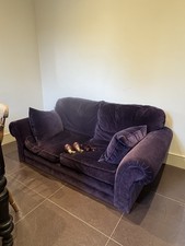 Purple velvet seat sofa with - sofa,