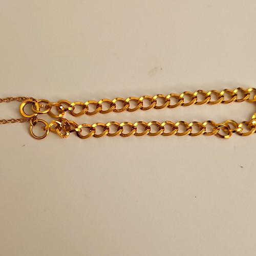 9ct yellow gold - gold, curb