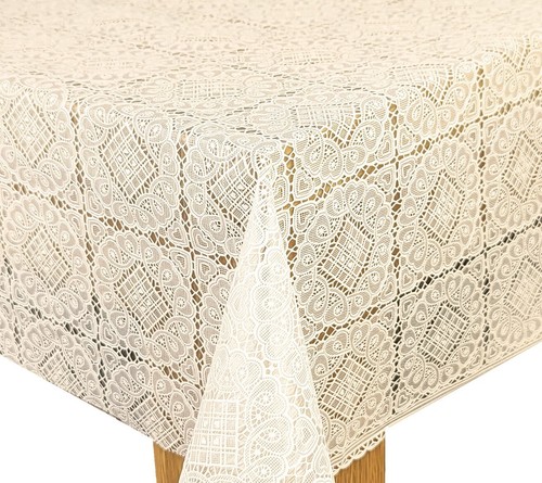 Angel cream lace pvc vinyl - ,