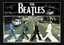 THE BEATLES  - ABBEY ROAD - SIGNED ORIGINAL A4 PHOTO PRINT MEMORABILIA