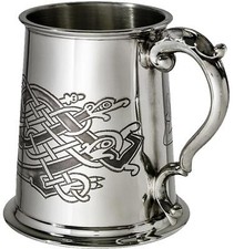 1 Pint Pewter Tankard Celtic