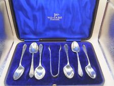 Sheffield 1894 Sterling Silver Pair Of Sugar Tongs & Cased Spoons 110gms