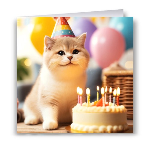 Happy cat birthday - cat,