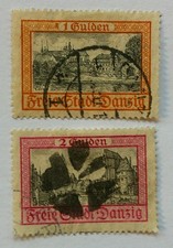 Danzig 1924 1/2 guilden SG 200/201 Used. Lovely Condition