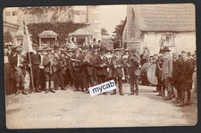 Postcard Zeal Monachorum nr Lapford Devon village Coronation Day posted 1911 RP
