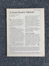 G Scale Drover Caboose Plan