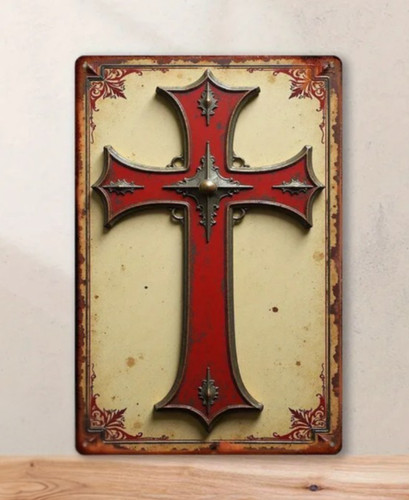 Knights templar cross wall - knights,