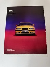 Original E36 BMW M3 Dakar Yellow Magazine Advert Poster Man Cave Garage Retro