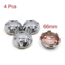 4 Pcs Silver Tone Chrome 66mm
