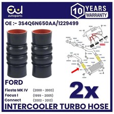 2X INTERCOOLER TURBO HOSE PIPE