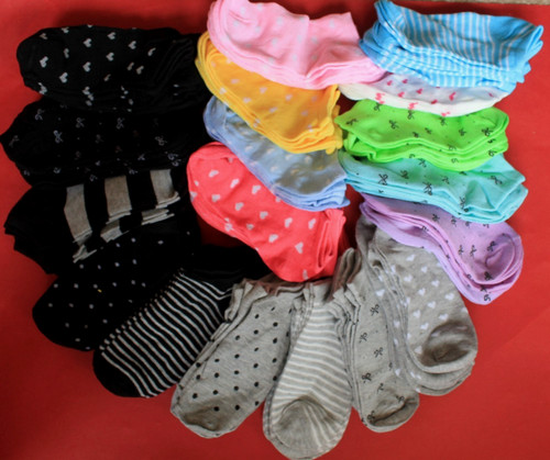 Ladies trainer socks hearts - trainer,