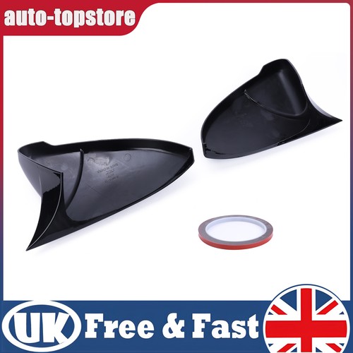 Pair gloss black wing - pair, mirror