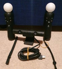 2x Pair Sony PS3 / PS4 Playstation PS VR Official Move Motion Controller V2 &cam