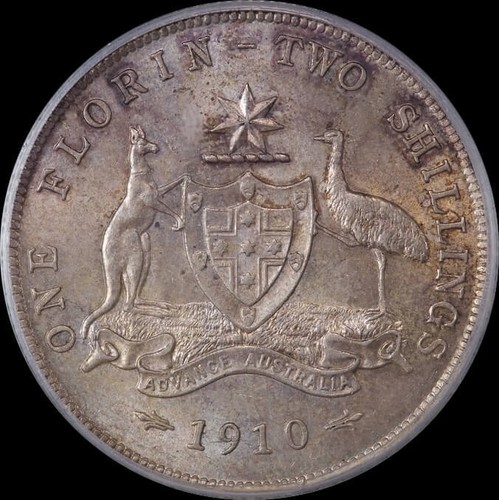 1910 florin choice unc pcgs - 1910,