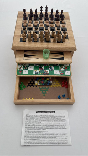 Wooden board game set - wooden,