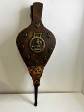 Vintage Solid Wood, Leather Brass Fireplace Bellow Decorative None Functional