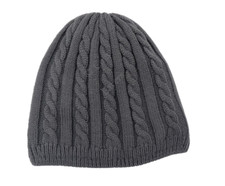 Mens Winter Warm Knitted Rib Cabel Design Beanie Hats With Fleece Lining