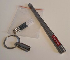 SS17 Supreme True Utility Telepen keychain keyring silver Rare Accessory 