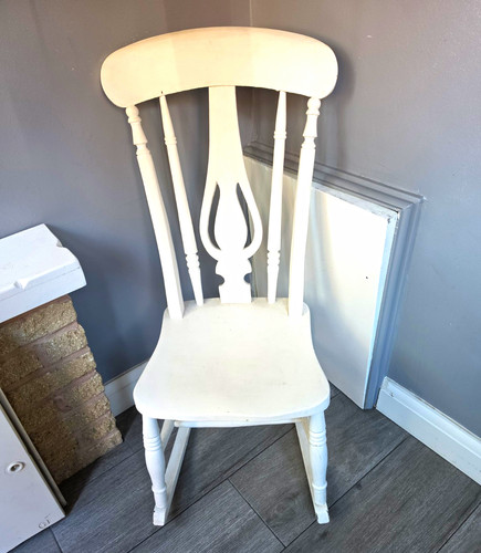 White painted wooden - painted,